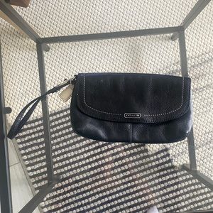 Coach black wristlet purse clutch